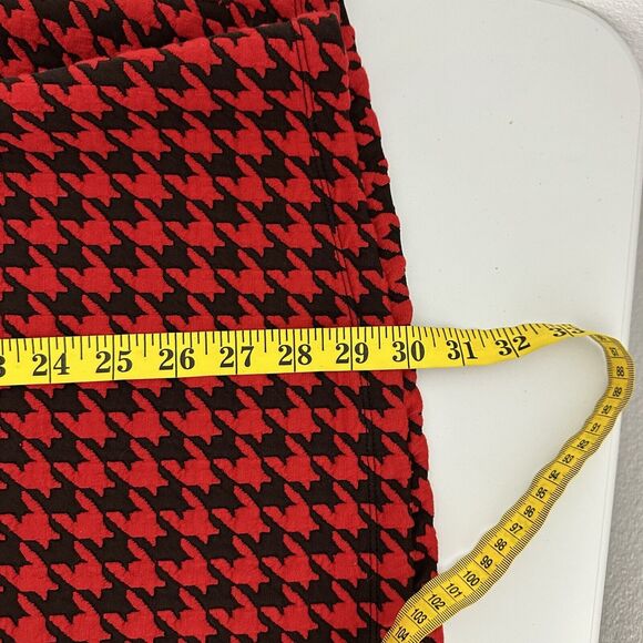 Ali Miles Top Shirt Womens Large Red Black Textured Tunic Artisan Abstract - Picture 11 of 12